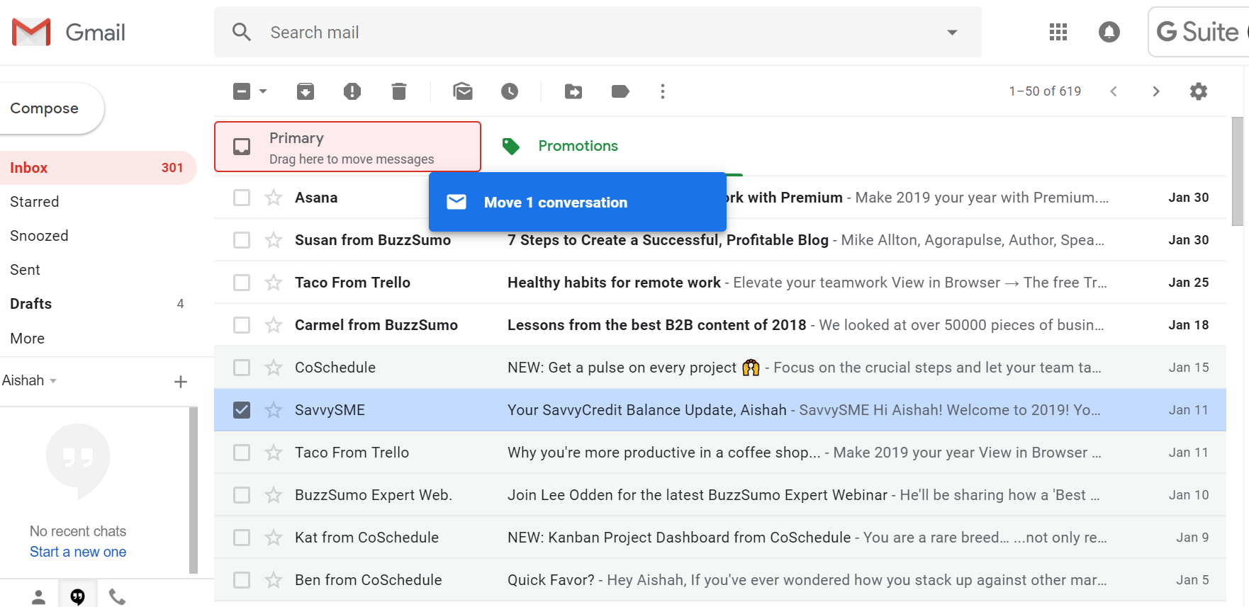 whitelisting a sender in Gmail
