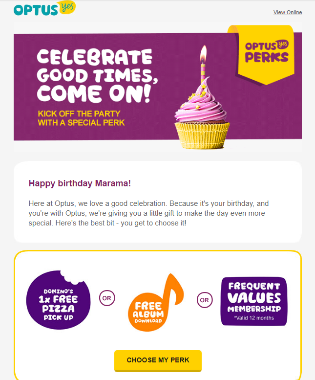 example birthday email