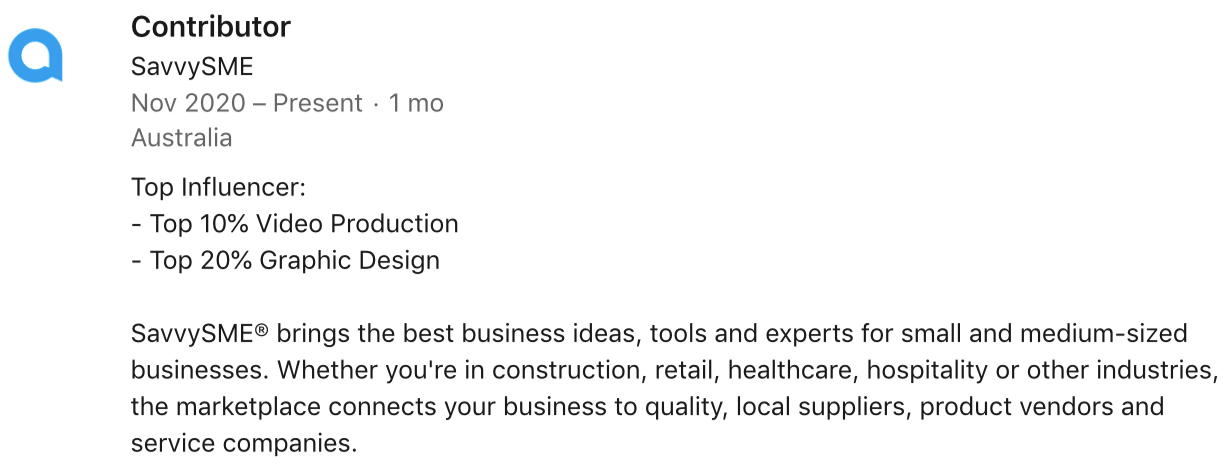 linkedin profile