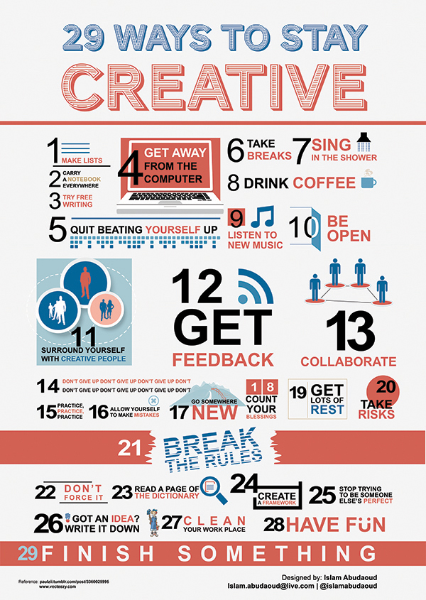 29 ways to stay creative