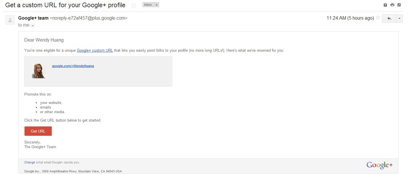 Have you received your unique Google+ vanity url yet?