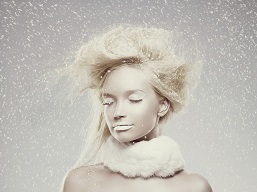 Lady painted white
