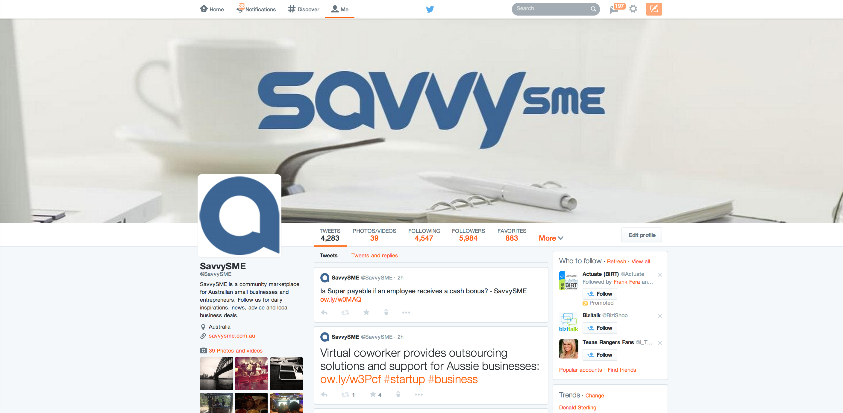 New twitter profile for 2014!