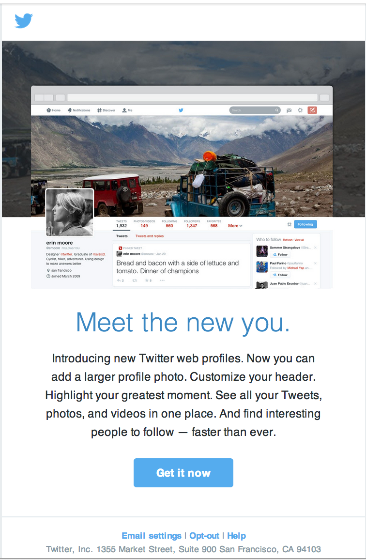 New twitter profile for 2014!